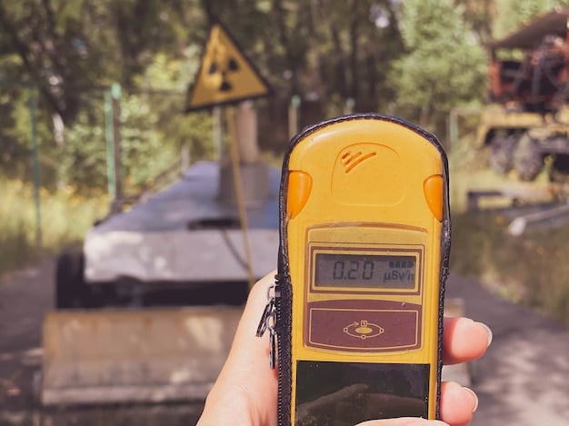 A family using an emergency weather kit, including checking weather updates on a hand-crank radio and preparing a meal with non-perishable food. The scene conveys a sense of preparedness and resilience.