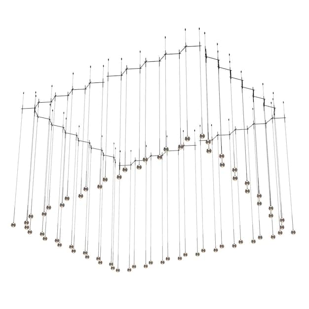 A visual representation of an ensemble forecast, showing multiple lines diverging from a single point, each representing a possible weather scenario. The image illustrates the concept of uncertainty in weather prediction and the value of considering multiple model runs.