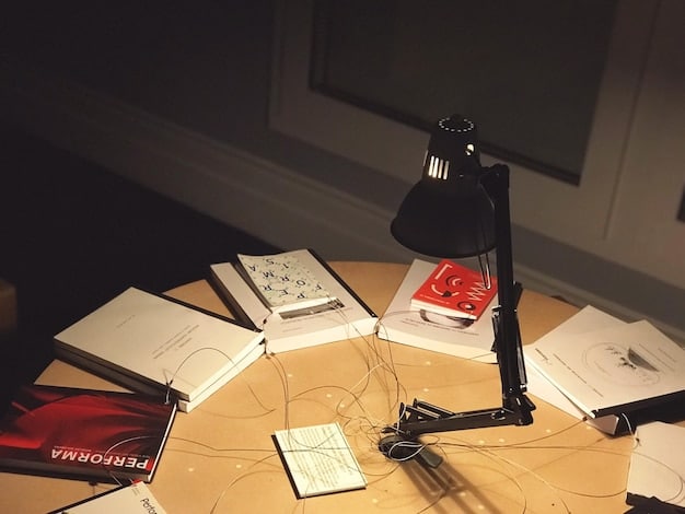 Image of a microphone sitting on a desk with papers and documents scattered around, hinting at investigative journalism and true crime podcasting.