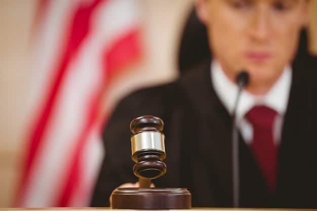 A gavel resting on a copy of the United States Constitution, symbolizing the Supreme Court's authority and the legal basis for the affirmative action decision.