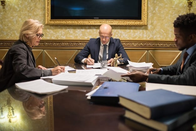 A photo depicting a meeting between lobbyists and members of Congress in a congressional office, with documents and graphs visible on the table, highlighting the detailed information shared during lobbying efforts.