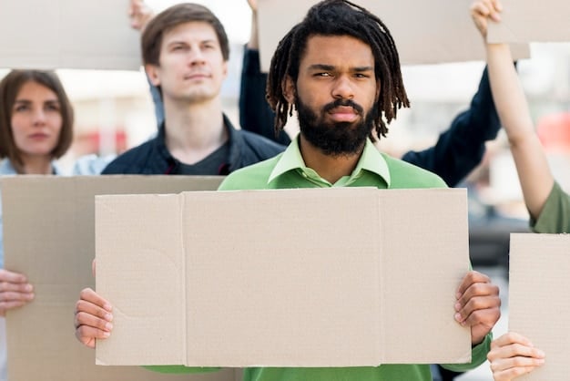A split image. On one side, a group of protesters holding signs in support of stricter gun control. On the other side, a group of people at a gun range, practicing marksmanship. This depicts the divided opinions on gun control.