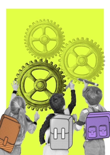 A conceptual image of a strong economy, represented by intertwined gears and charts showing positive trends, with a diverse group of people working collaboratively in the background.