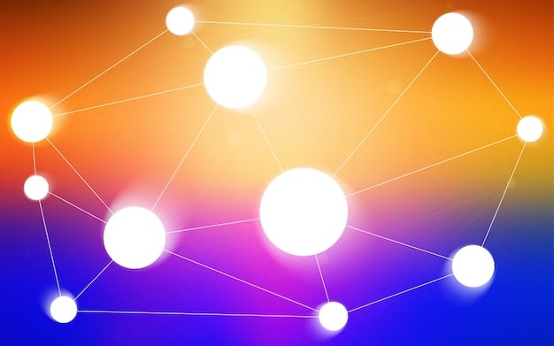 A digital illustration showing a series of interconnected bubbles representing social media platforms, with small human figures inside. A large shield symbol is positioned prominently over the bubbles, indicating protection and oversight.
