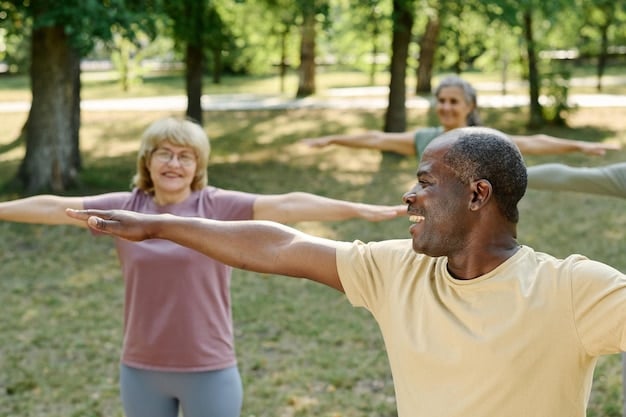 A diverse group of people, appearing healthy and active, engaging in various recreational activities in a park, symbolizing a proactive approach to health and well-being.