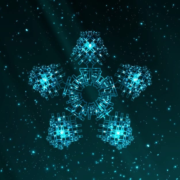 A futuristic graphic showing interconnected nodes representing AI and ML, with quantum symbols woven into the network, illustrating advanced cybersecurity defenses against complex threats.