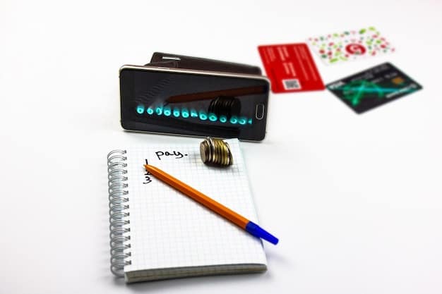 A detailed image of a credit card statement with a highlighted section showing an increased annual percentage rate (APR) following a rate hike, with a calculator and pen nearby.