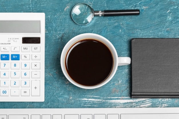 A detailed flat lay of tax documents, a calculator, a pen, and a coffee cup on a desk, symbolizing the meticulous and sometimes complex nature of tax preparation.