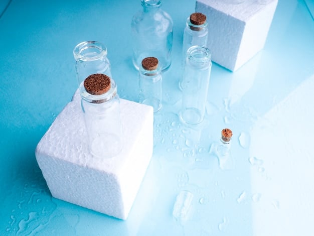 Diverse artificial sweetener packets (saccharin, aspartame, sucralose, stevia) arranged neatly with a magnifying glass over them, symbolizing scientific scrutiny.